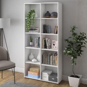 Estante Multiuso 10 Nichos 90X188 cm Branco Artany