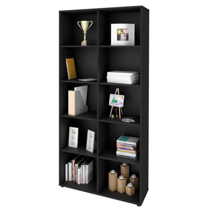 Estante Multiuso 10 Nichos 90X188 cm Preto Artany