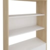 Estante Multiuso 2 Prateleiras 2 Portas 90X183 cm Carvalho Branco Artany