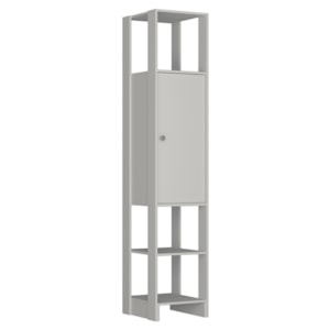 Estante Multiuso 3 Prateleiras EY107 200X40 cm Branco NOVAM