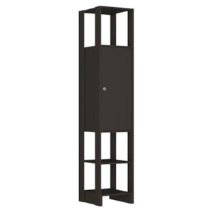 Estante Multiuso 3 Prateleiras EY107 200X40 cm Grafite Intenso NOVAM