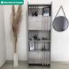 Estante Multiuso 4 Prateleiras 2 Portas 64X180 cm Concreto Artany