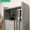 Estante Multiuso 4 Prateleiras 2 Portas 64X180 cm Concreto Artany