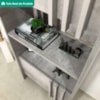 Estante Multiuso 4 Prateleiras 2 Portas 64X180 cm Concreto Artany