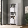 Estante Multiuso 4 Prateleiras 2 Portas 64X180 cm Concreto Artany
