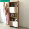 Estante Multiuso 4 Prateleiras 2 Portas 64X180 cm Olmo Branco Artany