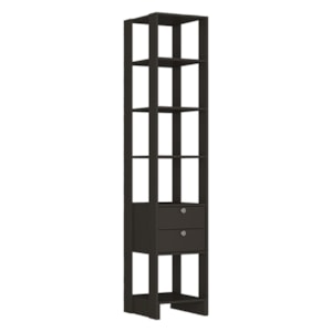 Estante Multiuso 4 Prateleiras EY106 200X40 cm Grafite Intenso NOVAM