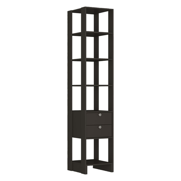 Estante Multiuso 4 Prateleiras EY106 200X40 cm Grafite Intenso NOVAM