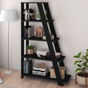 Estante Multiuso 5 Prateleiras 82X134 cm Preto Artany