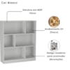 Estante Multiuso 6 Nichos B25 110X90 cm Branco NOVAM