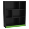 Estante Multiuso 6 Nichos B25 110X90 cm Preto Verde NOVAM