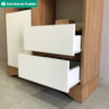 Estante Multiuso 6 Prateleiras 1 Porta 2 Gavetas 90X153 cm Olmo Branco Artany