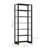 Estante Multiuso 6 Prateleiras EY103 200X80 cm Grafite Intenso NOVAM