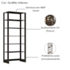 Estante Multiuso 6 Prateleiras EY103 200X80 cm Grafite Intenso NOVAM