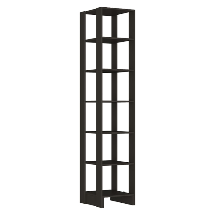 Estante Multiuso 6 Prateleiras EY104 200X40 cm Grafite Intenso NOVAM