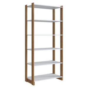 Estante Multiuso 6 Prateleiras EY201 180X73 Mell Branco NOVAM