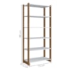 Estante Multiuso 6 Prateleiras EY201 180X73 Mell Branco NOVAM