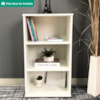 Estante Multiuso Livreiro Escritorio 3 Nichos 45X81 cm Branco Artany