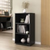 Estante Multiuso Livreiro Escritorio 3 Nichos 45X81 cm Preto Artany