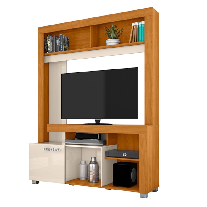 Estante Para Tv 50 Pol 1 Porta 136 cm Flavia Cinamomo Off White MADETEC