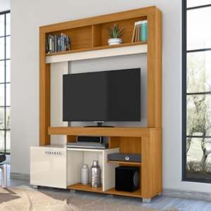 Estante Para Tv 50 Pol 1 Porta 136 cm Flavia Cinamomo Off White MADETEC