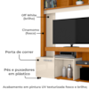 Estante Para Tv 50 Pol 1 Porta 136 cm Flavia Cinamomo Off White MADETEC