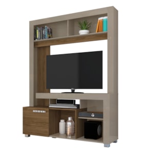 Estante Para Tv 50 Pol 1 Porta 136 cm Flavia Fendi Naturale MADETEC Estante Para Tv 50 Pol 1 Porta 136 cm Flavia Fendi Naturale MADETEC