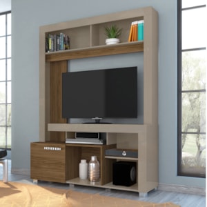 Estante Para Tv 50 Pol 1 Porta 136 cm Flavia Fendi Naturale MADETEC