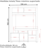 Estante Para Tv 50 Pol 1 Porta 136 cm Flavia Fendi Naturale MADETEC