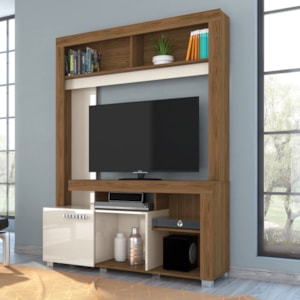 Estante Para Tv 50 Pol 1 Porta 136 cm Flavia Naturale Off White MADETEC