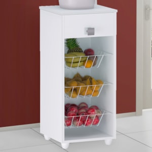 Fruteira 1 Gaveta 35 cm Monalisa Branco REAJL Moveis