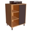 Gabinete 1 Porta Correr 60 cm Cuba Preta BL7250 Mell Grafite FAEM