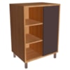 Gabinete 1 Porta De Correr 5 Nichos 60 cm BL7250 Mell Grafite FAEM