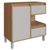 Gabinete 1 Porta e 2 Gavetas 80 cm BL2001 Mell Arenas FAEM