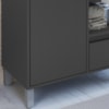 Gabinete 80 cm Cuba Branca BL2001 Grafite FAEM