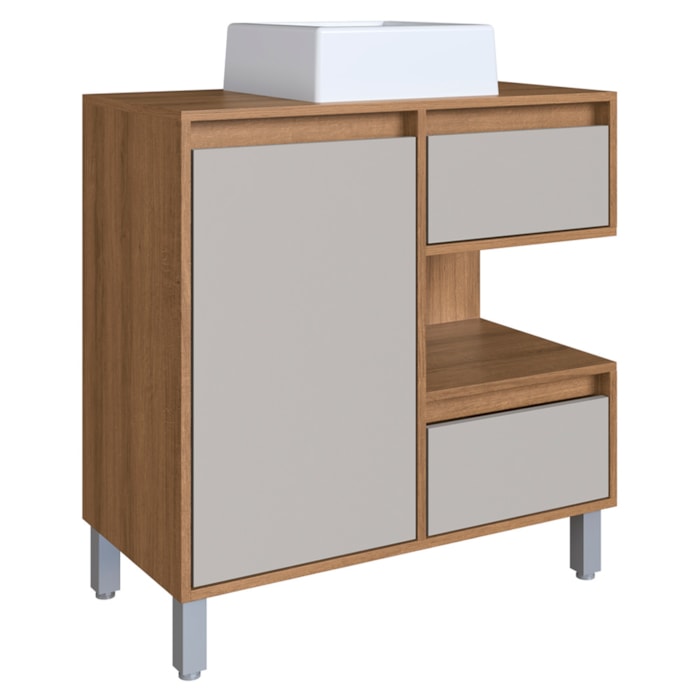 Gabinete 80 cm Cuba Branca BL2001 Mell Arenas FAEM