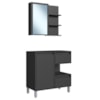 Gabinete 80 cm e Espelheira CJ2001 Grafite FAEM
