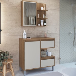 Gabinete 80 cm e Espelheira CJ2001 Mell Arenas FAEM