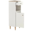 Gabinete Banheiro 1 Porta 1 Gaveta 3 Prateleiras 104x38 cm BN07 Branco Dtall