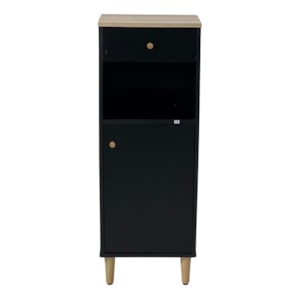 Gabinete Banheiro 1 Porta 1 Gaveta 3 Prateleiras 104x38 cm BN07 Preto Dtall Gabinete Banheiro 1 Porta 1 Gaveta 3 Prateleiras 104x38 cm BN07 Preto Dtall