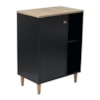 Gabinete Banheiro 1 Porta 2 Prateleiras 60 cm BN06 Preto Dtall