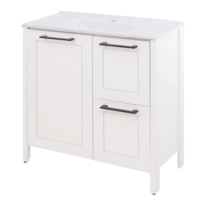 Gabinete Banheiro Com Lavatorio 1 Pt 2 Gv 79 cm BN01 Branco Dtall