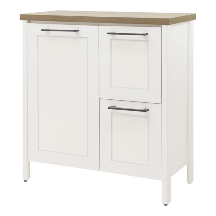 Gabinete Banheiro Com Tampo 1 Pt 2 Gv 79 cm BN01 Branco Dtall