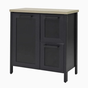 Gabinete Banheiro Com Tampo 1 Pt 2 Gv 79 cm BN01 Preto Dtall