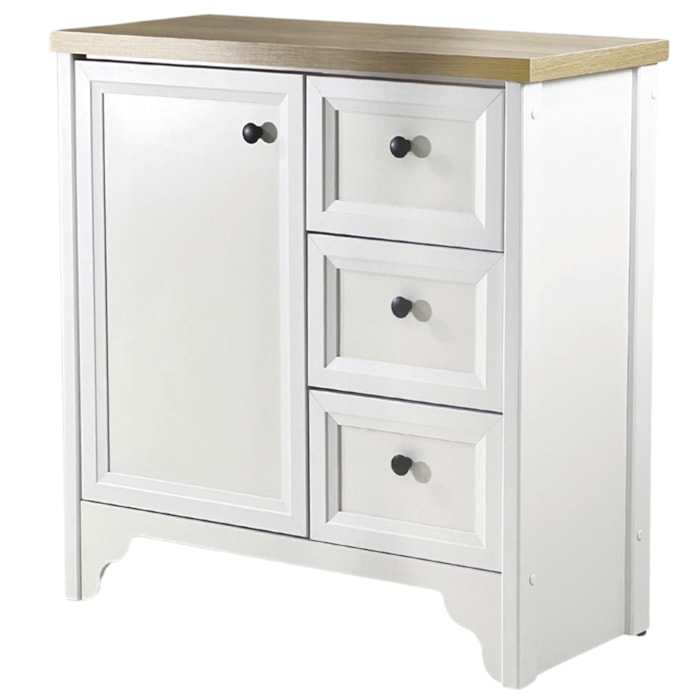 Gabinete Banheiro Com Tampo 1 Pt 3 Gv 79 cm BN05 Branco Dtall