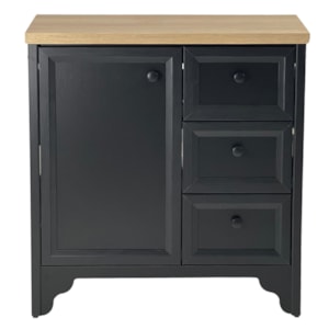 Gabinete Banheiro Com Tampo 1 Pt 3 Gv 79 cm BN05 Preto Dtall