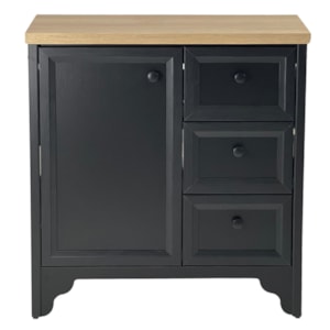 Gabinete Banheiro Com Tampo 1 Pt 3 Gv 79 cm BN05 Preto Dtall Gabinete Banheiro Com Tampo 1 Pt 3 Gv 79 cm BN05 Preto Dtall