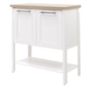 Gabinete Banheiro Com Tampo 2 Portas 79 cm BN02 Branco Dtall