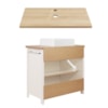 Gabinete Banheiro Com Tampo 2 Pt 2 Gv 85 cm BN04 Branco Dtall