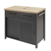 Gabinete Banheiro Com Tampo 2 Pt 2 Gv 85 cm BN04 Preto Dtall